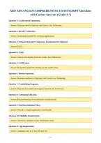 ABO ADVANCED COMPREHENSIVE EXAM SCRIPT Questions&NewLine;with Correct Answers &lpar;Grade A&plus;&rpar;