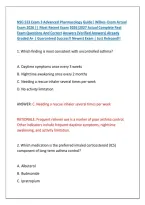 NSG 533 Exam 3 Advanced Pharmacology Guide&vert; Wilkes- Exam Actual &NewLine;Exam 2026 &vert;&vert; Most Recent Exam 2026&vert;2027 Actual Complete Real &NewLine;Exam Questions And Correct Answers &lpar;Verified Answers&rpar; Already &NewLine;Graded A&plus; &vert; Guaranteed Success&excl;&excl; Newest Exam &vert; Just Released&excl;&excl;