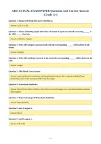 ABO ACTUAL EXAM PAPER Questions with Correct Answers&NewLine;&lpar;Grade A&plus;&rpar;