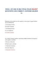 Fema &plus; Ics 100&colon; Is-100&period;C Final Exam 2026&sol;2027 Questions And Correct Answers Graded A&plus;