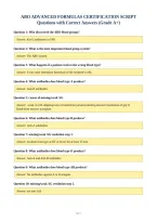 ABO ADVANCED FORMULAS CERTIFICATION SCRIPT&NewLine;Questions with Correct Answers &lpar;Grade A&plus;&rpar;