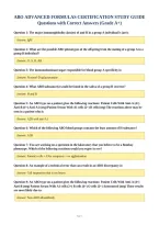 ABO ADVANCED FORMULAS CERTIFICATION STUDY GUIDE&NewLine;Questions with Correct Answers &lpar;Grade A&plus;&rpar;
