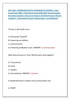 NSG 3180 &vert; COMMUNICATION & TEAMWORK IN NURSING &vert; Exam &NewLine;Actual Exam 2026 &vert;&vert; Most Recent Exam 2026&vert;2027 Actual Complete &NewLine;Real Exam Questions And Correct Answers &lpar;Verified Answers&rpar; Already &NewLine;Graded A&plus; &vert; Guaranteed Success&excl;&excl; Newest Exam &vert; Just Released&excl;&excl; 