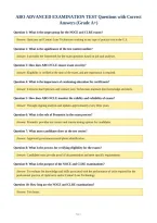 ABO ADVANCED EXAMINATION TEST Questions with Correct&NewLine;Answers &lpar;Grade A&plus;&rpar;