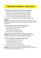 NR302 Health Assessment &mdash; Practice Exam with Answers