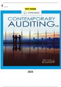 Instructors Manual - Contemporary Auditing 12th Edition by Michael C. Knapp - Complete, Elaborated and latest Instructors Manual. ALL Sections(1-8) Included Updated for 2023