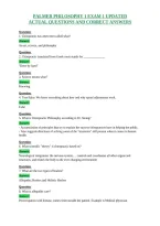 Palmer Philosophy 1 Exam 1 Updated&NewLine;Actual Questions And Correct Answers