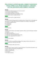 Pals Exam A Latest 2026 100&percnt; Correct Questions&NewLine;With Correct An- Swers Graded A&plus; Updated&NewLine;Actual Questions And Correct Answers