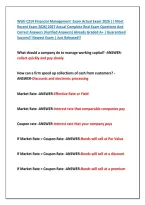 WGU C214 Financial Management  Exam Actual Exam 2026 &vert;&vert; Most &NewLine;Recent Exam 2026&vert;2027 Actual Complete Real Exam Questions And &NewLine;Correct Answers &lpar;Verified Answers&rpar; Already Graded A&plus; &vert; Guaranteed &NewLine;Success&excl;&excl; Newest Exam &vert; Just Released&excl;&excl;
