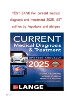 Test Bank For Current Medical Diagnosis And Treatment 2025&comma; 63Rd Edition By Papadakis And Mchpee