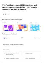 ITLS Final Exam Newest 2026 Questions and Correct Answers &lpar;Latest 2026 &sol; 2027 Update&rpar; Graded A&plus; Verified by Experts