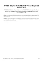 NCLEX-RN Ultimate Test Bank & Clinical Judgment Practice Q&A - Volume 3 &vert; 30 Detailed Questions with Expert Rationales &lpar;15 Pages&comma; 2026&sol;2027 Updated&rpar;