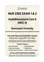 NUR 2392 Exam 1 2 Multidimensional Care II &lpar;MDC II&rpar; Package 2026&sol;2027 &vert; Questions and Correct Answers with Rationales &vert; Rasmussen University&period; 