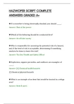 Hazwoper Script Complete&NewLine;Answers Graded A&plus;