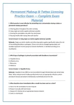 Permanent Makeup & Tattoo Licensing Practice Exam &mdash; Complete Exam Material