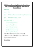 NR566 Advanced Pharmacology for Care of the Family &ndash; Midterm &NewLine;Exam &lpar;PDF&rpar;&colon; Actual Questions & Answers Latest Update This &NewLine;Year-Just Released 