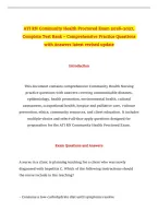ATI RN Community Health Proctored Exam 2026&ndash;2027&comma; Complete Test Bank &ndash; Comprehensive Practice Questions with Answers latest revised update