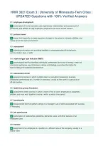 HRIR 3021 Exam 3 &vert; University of Minnesota-Twin Cities &vert;&NewLine;UPDATED Questions with 100&percnt; Verified Answers