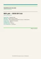 BSN 366 HESI RN Exit Exam 2026&sol;2027 &vert; 150 Verified Questions & Answers &vert; Nightingale College Nursing Prep &vert; Instant Download