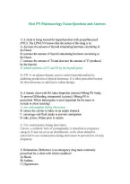 Hesi PN Pharmacology Exam Questions and Answers &NewLine;