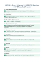 HRIR 3021&colon; Exam 1&semi; Chapters 1-4 &vert; UPDATED Questions&NewLine;with 100&percnt; Verified Answers
