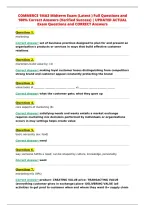 COMMERCE 1MA3 Midterm Exam &lpar;Latest &rpar; Full Questions and&NewLine;100&percnt; Correct Answers &lpar;Verified Success&rpar; &vert; UPDATED ACTUAL&NewLine;Exam Questions and CORRECT Answers&NewLine;