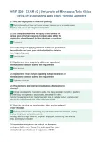 Package Deal For HRIR 3021 EXAMS All With  UPDATED Questions AND 100&percnt; Verified Answers