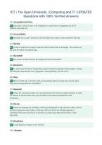 ICT &vert; The Open University &vert; Computing and IT &vert; UPDATED&NewLine;Questions with 100&percnt; Verified Answers&NewLine;