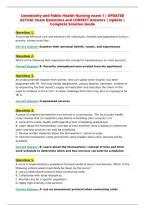 Community and Public Health Nursing exam 1 &vert; UPDATED&NewLine;ACTUAL Exam Questions and CORRECT Answers &vert; Update &vert;&NewLine;Complete Solution Guide