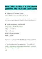 Hcca Chpc Certification Evaluation&NewLine;Questions And Solutions Study Guide