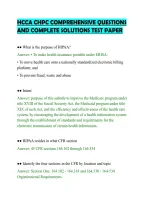Hcca Chpc Comprehensive Questions&NewLine;And Complete Solutions Test Paper