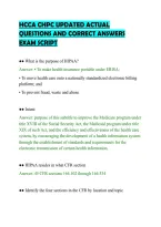 Hcca Chpc Updated Actual&NewLine;Questions And Correct Answers&NewLine;Exam Script