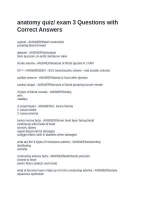 anatomy quiz&sol; exam 3 Questions with Correct Answers