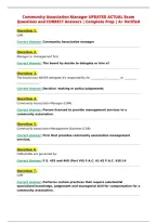 Community Association Manager UPDATED ACTUAL Exam&NewLine;Questions and CORRECT Answers &vert; Complete Prep &vert; A&plus; Verified&NewLine;