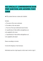 Hcv Specialist Comprehensive Exam&NewLine;Prep Questions And Answers Study&NewLine;Guide&NewLine;