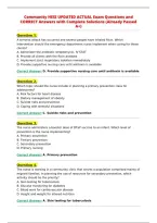 Community HESI UPDATED ACTUAL Exam Questions and&NewLine;CORRECT Answers with Complete Solutions &lpar;Already Passed&NewLine;A&plus;