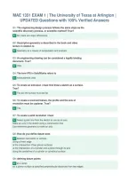 MAE 1351 EXAM 1 &vert; The University of Texas at Arlington &vert;&NewLine;UPDATED Questions with 100&percnt; Verified Answers