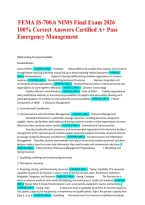 FEMA IS-700&period;b NIMS Final Exam 2026 100&percnt; Correct Answers Certified A&plus; Pass Emergency Management 