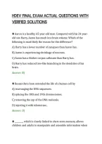 Hdev Final Exam Actual Questions With&NewLine;Verified Solutions&NewLine;