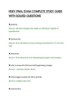 Hdev Final Exam Complete Study Guide&NewLine;With Solved Questions