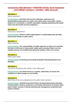 Community NUR 206 Exam 1 UPDATED ACTUAL Exam Questions&NewLine;and CORRECT Answers &vert; Verified &vert; 100&percnt; Accurate