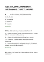 Hdev Final Exam Comprehensive&NewLine;Questions And Correct Answers