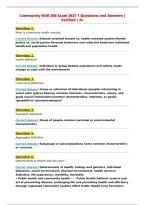 Community NUR 206 Exam 2027 1 Questions and Answers &vert;&NewLine;Verified &vert; A&plus;&NewLine;