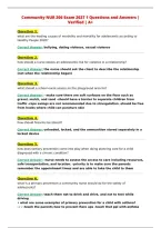 Community NUR 206 Exam 2027 1 Questions and Answers &vert;&NewLine;Verified &vert; A&plus;&NewLine;