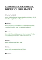 Hdev Jersey College Midterm Actual&NewLine;Questions With Verified Solutions
