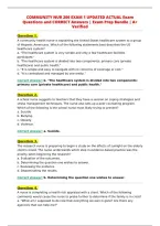COMMUNITY NUR 206 EXAM 1 UPDATED ACTUAL Exam&NewLine;Questions and CORRECT Answers &vert; Exam Prep Bundle &vert; A&plus;&NewLine;Verified