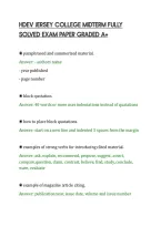 Hdev Jersey College Midterm Fully&NewLine;Solved Exam Paper Graded A&plus;