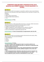 COMMUNITY NUR 206 EXAM 3 UPDATED ACTUAL Exam&NewLine;Questions and CORRECT Answers &vert; Practice Questions &vert; A&plus;&NewLine;Verified&NewLine;