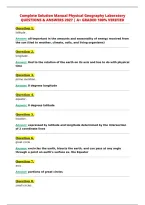 Complete Solution Manual Physical Geography Laboratory&NewLine;QUESTIONS & ANSWERS 2027 &vert; A&plus; GRADED 100&percnt; VERIFIED