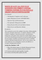 Boeing Quality &lpar;Qa&rpar; Test Exam &NewLine;Questions And Correct Answers &NewLine;&lpar;Verified Answers&rpar; Plus Rationales &NewLine;2026&sol;2027 &vert; Instant Download Pdf